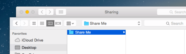 Vy bor papki Shared Folder OS X to Windows
